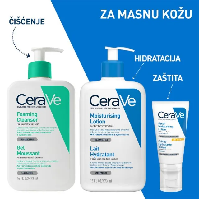 CeraVe penušavi gel za čišćenje refill, 473 ml