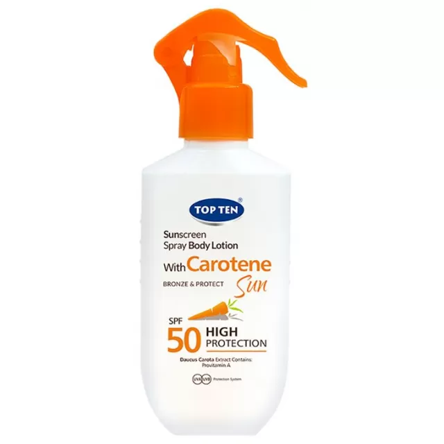 TOP TEN SUN LOSION NA BAZI CAROTENA U SPREJU SPF50 150ML