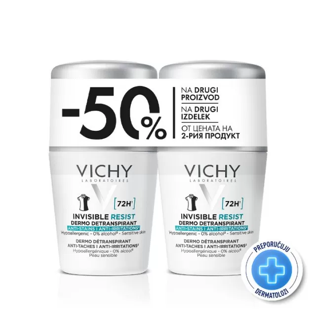 Vichy Deodorant Invisible resist 72h PROMO 50ml+50ml
