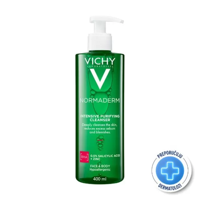 VICHY NORMADERM PHYTOSOLUTION - Gel za dubinsko čišćenje masne i aknama sklone kože, 400ml