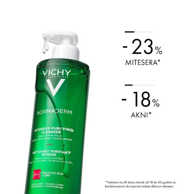 VICHY NORMADERM PHYTOSOLUTION - Gel za dubinsko čišćenje masne i aknama sklone kože, 400ml