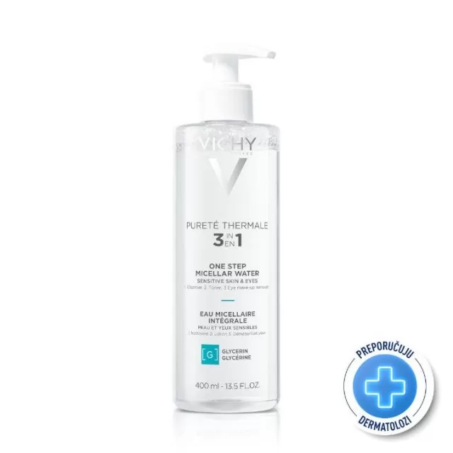 VICHY PURETÉ THERMALE Mineralizovana micelarna voda za osetljivu kožu, 400 ml