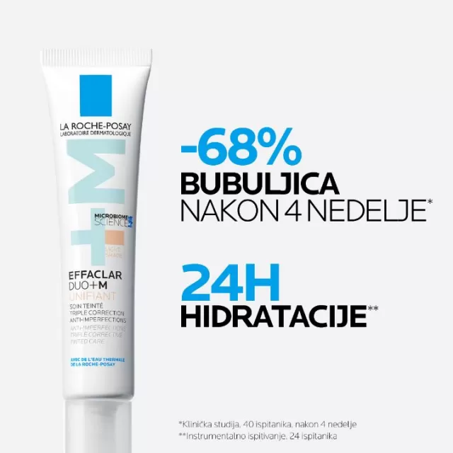 La Roche-Posay EFFACLAR DUO+M Tonirana trostruko korektivna njega protiv nesavršenosti 40 ml - Light