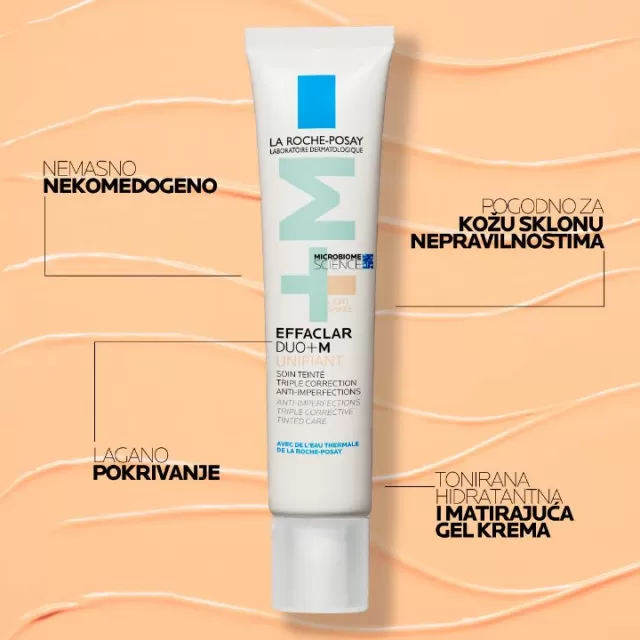La Roche-Posay EFFACLAR DUO+M Tonirana trostruko korektivna njega protiv nesavršenosti 40 ml - Light