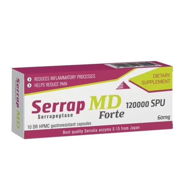 SERRAP MD FORTE 120000 SPU 10 KAPSULA
