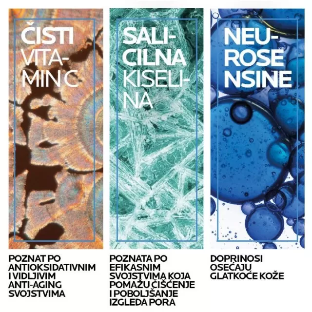 La Roche-Posay PURE VITAMIN C10 SERUM Obnavljajući serum protiv bora za sjaj i blistavost kože s čistim vitaminom C i salicilnom kiselinom, 30 ml