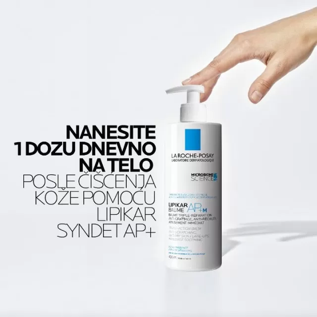 La Roche-Posay LIPIKAR BAUME AP+M Balzam protiv iritacije i svraba koji vraća lipide i trenutno umiruje kožu, pogodno za decu i odrasle, 400 ml