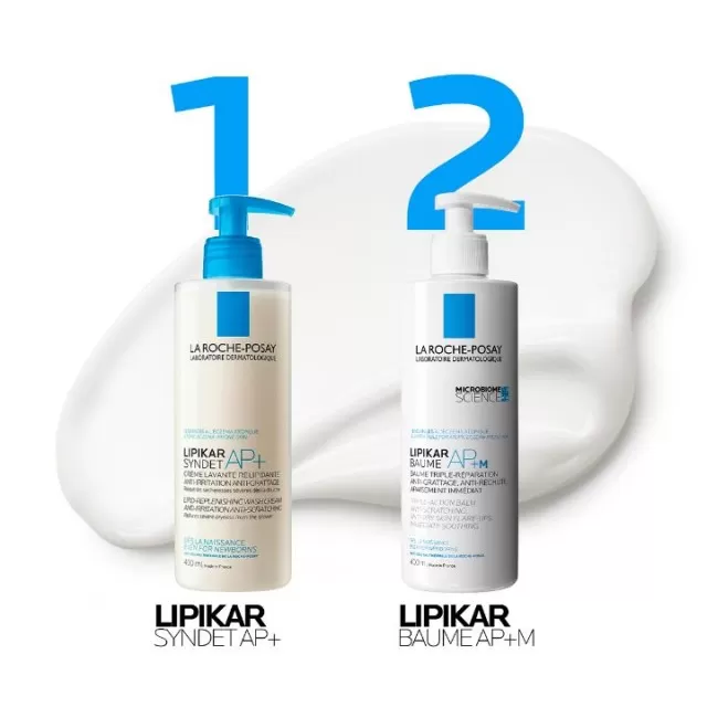 La Roche-Posay LIPIKAR BAUME AP+M Balzam protiv iritacije i svraba koji vraća lipide i trenutno umiruje kožu, pogodno za decu i odrasle, 400 ml