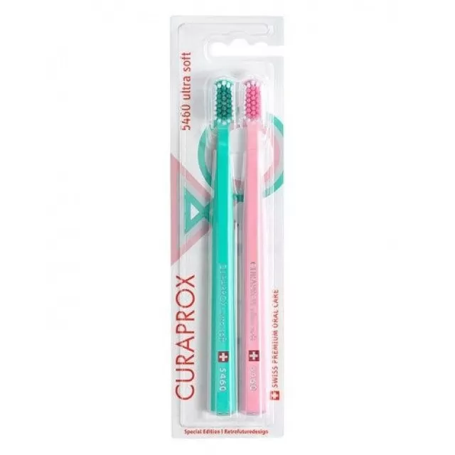 CURAPROX 5460 A2 DUO 40YEARS RETRO ZELENA/ROZE