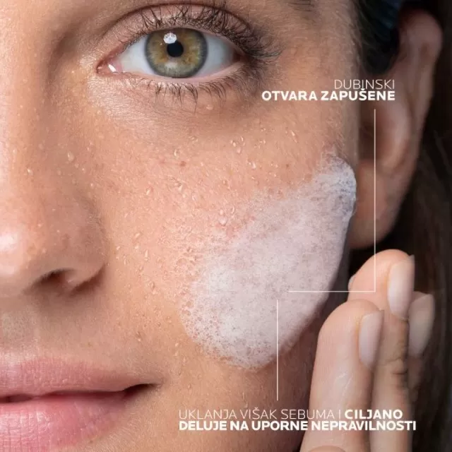 La Roche-Posay EFFACLAR Pročišćavajući mikro-piling gel za čišćenje lica i tela, za masnu kožu, 200 ml
