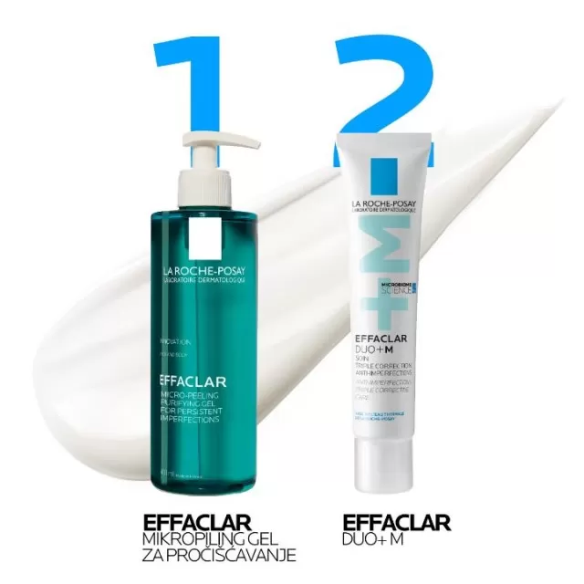 La Roche-Posay EFFACLAR Pročišćavajući mikro-piling gel za čišćenje lica i tela, za masnu kožu, 200 ml