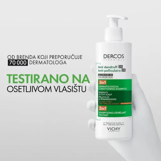 Vichy Dercos šampon protiv peruti DS 2u1 , 200ml