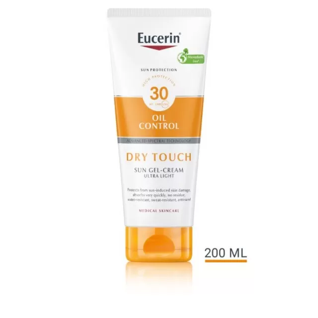 EUCERIN SUN DRY TOUCH GEL-KREM ZA ZAŠTITU OSETLJIVE KOŽE OD SUNCA SPF30 200ML