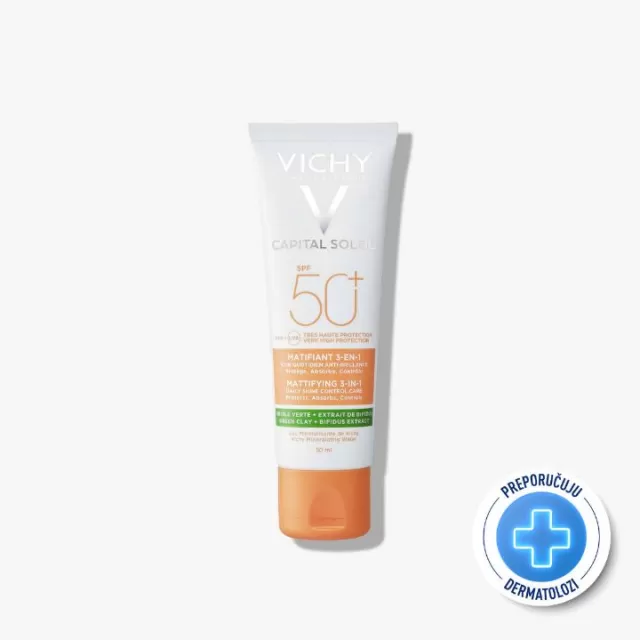 VICHY SUN CAPITAL SOLEIL MATIRAJUĆA NEGA 3-U-1 SPF50+ VRLO VISOKA ZAŠTITA, 50 ml