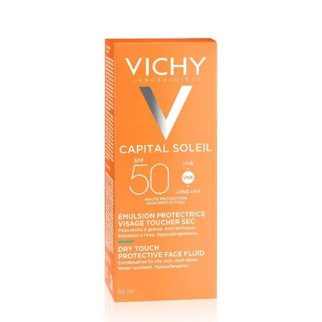 VICHY SUN CAPITAL SOLEIL "Dry touch" finish za lice SPF50+, 50 ml
