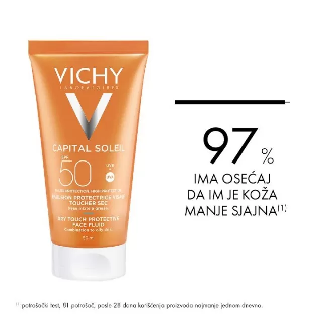 VICHY SUN CAPITAL SOLEIL "Dry touch" finish za lice SPF50+, 50 ml