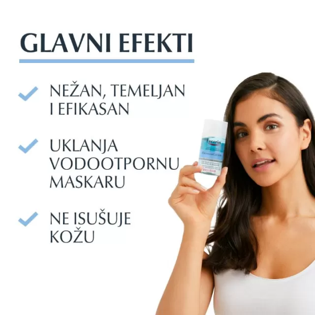 EUCERIN DERMATOCLEAN MICELARNO SREDSTVO ZA SKIDANJE ŠMINKE OKO OČIJU 125ML