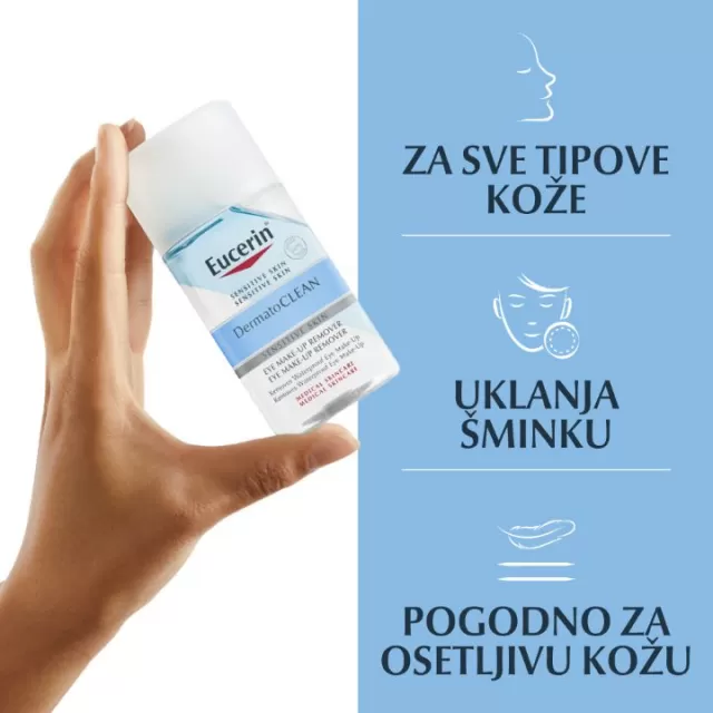 EUCERIN DERMATOCLEAN MICELARNO SREDSTVO ZA SKIDANJE ŠMINKE OKO OČIJU 125ML