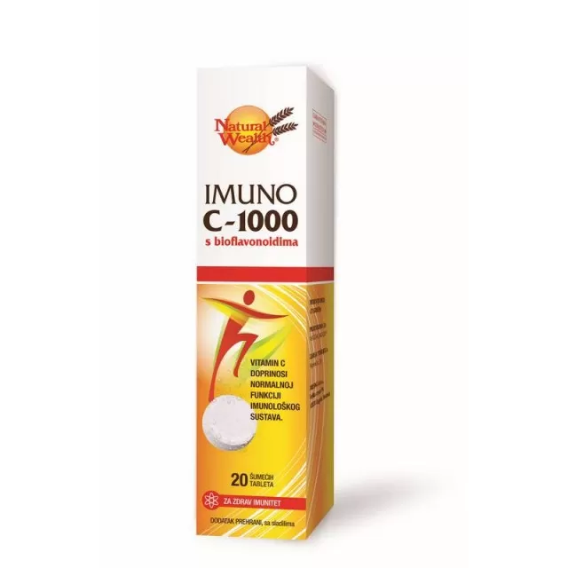 NATURAL WEALTH IMUNO C-1000 ŠUMEĆE TABLETE A20