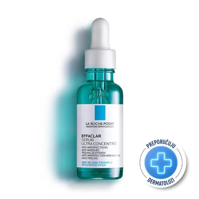 La Roche-Posay EFFACLAR ULTRA KONCENTRISANI SERUM Dnevni piling protiv nepravilnosti za kožu sklonu aknama u odraslom dobu, 30 ml