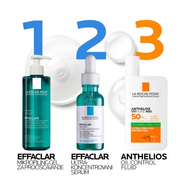 La Roche-Posay EFFACLAR ULTRA KONCENTRISANI SERUM Dnevni piling protiv nepravilnosti za kožu sklonu aknama u odraslom dobu, 30 ml