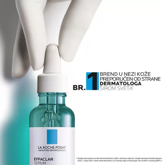 La Roche-Posay EFFACLAR ULTRA KONCENTRISANI SERUM Dnevni piling protiv nepravilnosti za kožu sklonu aknama u odraslom dobu, 30 ml