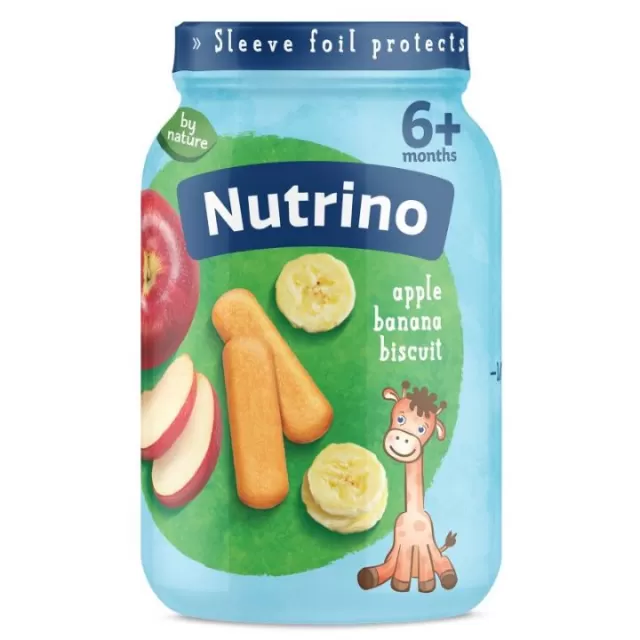 NUTRINO VOĆNI PIRE JABUKA, BANANA, KEKS  190G