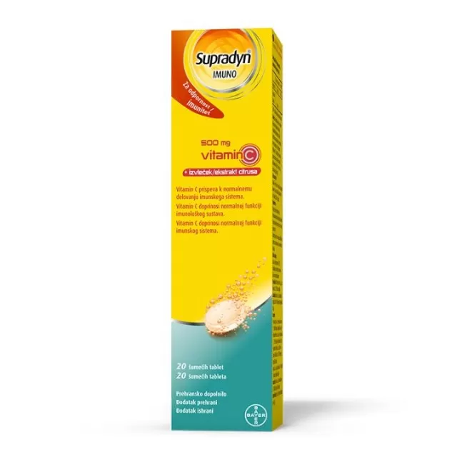 SUPRADYN IMUNO 500 VITAMIN C 20 ŠUMEĆIH TABLETA