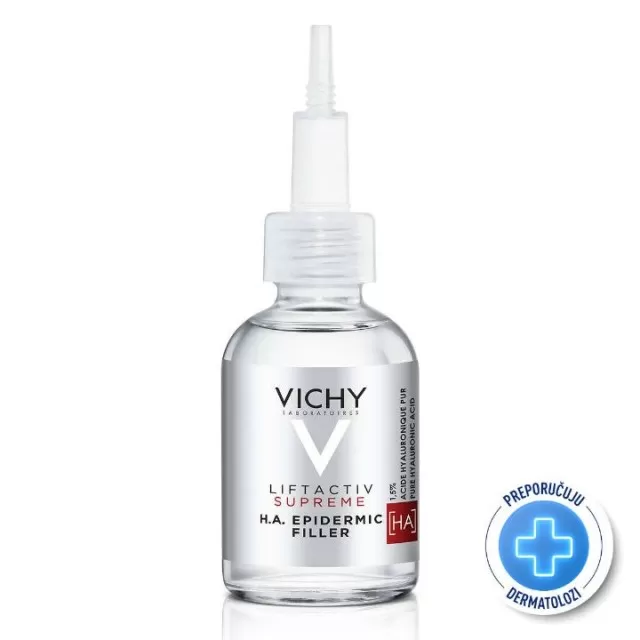 VICHY LIFTACTIV SUPREME H.A. EPIDERMIC FILLER za punoću kože i efekat popunjavanja bora i tankih linja, 1,5% čiste hijaluronske kiseline, 30 ml