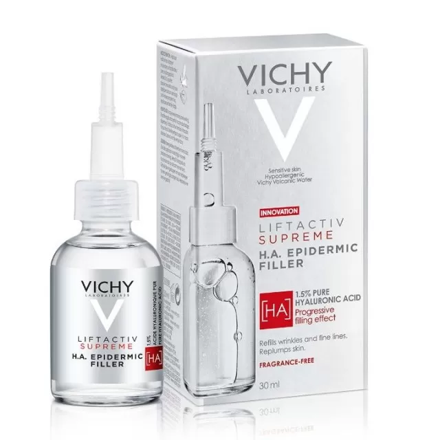 VICHY LIFTACTIV SUPREME H.A. EPIDERMIC FILLER za punoću kože i efekat popunjavanja bora i tankih linja, 1,5% čiste hijaluronske kiseline, 30 ml