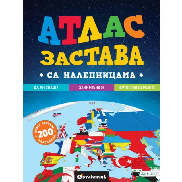 VULKAN ATLAS ZASTAVA SA NALEPNICAMA