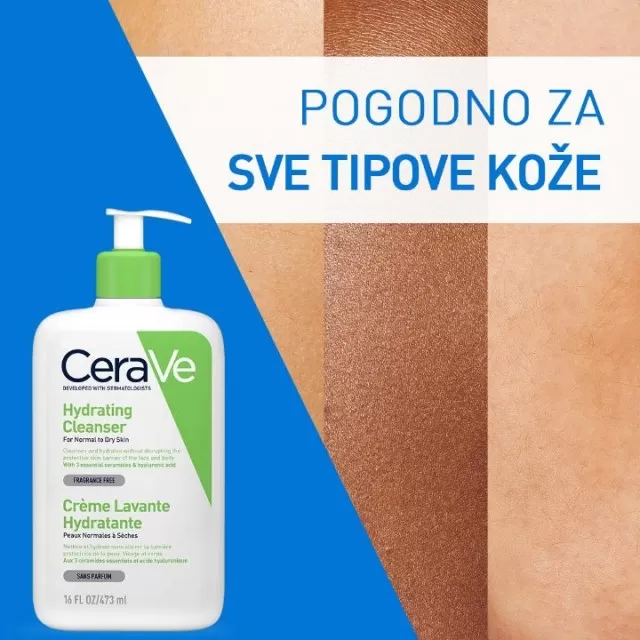 CERAVE HIDRANTNA EMULZIJA ZA ČIŠĆENJE ZA NORMALNU DO SUVU KOŽU 473ML