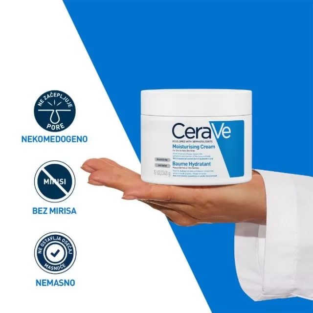 CERAVE HIDRANTNA KREMA ZA LICE I TELO ZA SUVU DO VRLO SUVU KOŽU 340ML