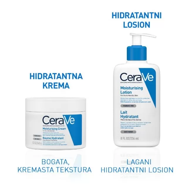 CERAVE HIDRANTNA KREMA ZA LICE I TELO ZA SUVU DO VRLO SUVU KOŽU 340ML