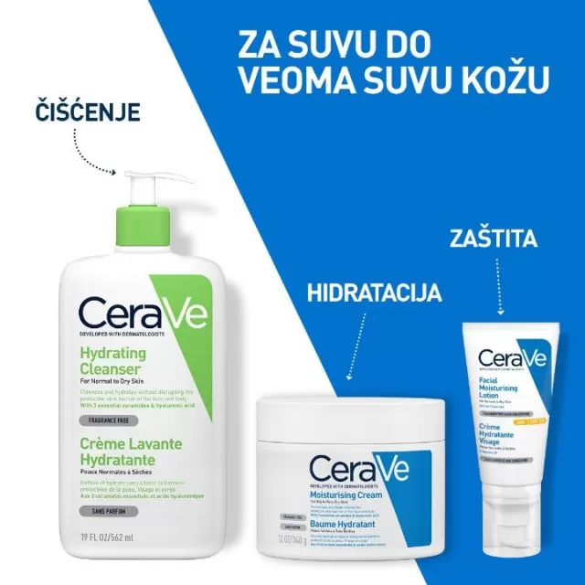 CERAVE HIDRANTNA KREMA ZA LICE I TELO ZA SUVU DO VRLO SUVU KOŽU 340ML