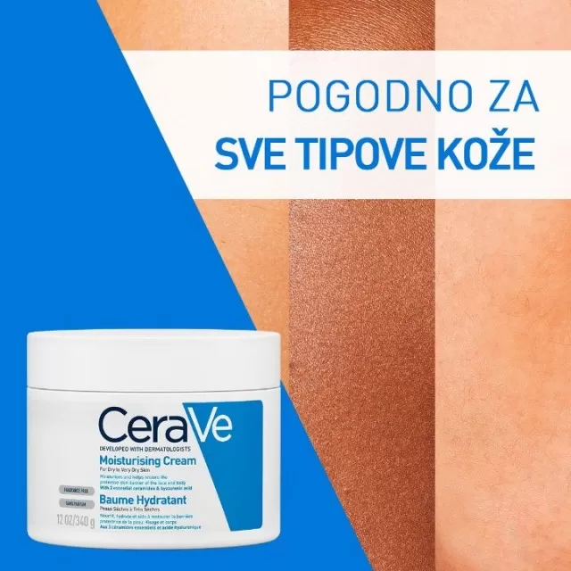 CERAVE HIDRANTNA KREMA ZA LICE I TELO ZA SUVU DO VRLO SUVU KOŽU 340ML