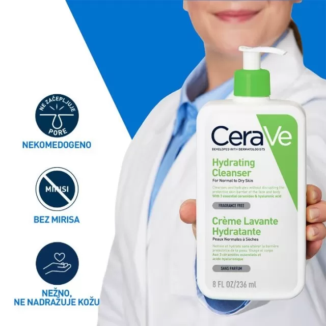 CERAVE HIDRANTNA EMULZIJA ZA ČIŠĆENJE ZA NORMALNU DO SUVU KOŽU 236ML