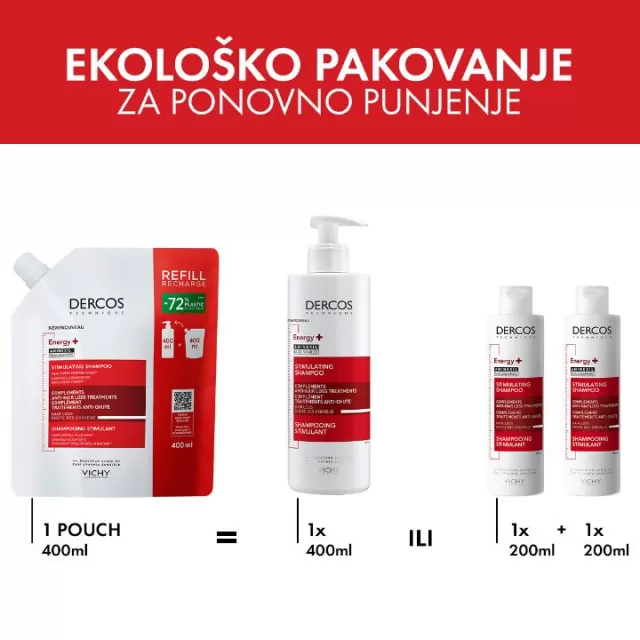 VICHY DERCOS ŠAMPON PROTIV OPADANJA REFILL 400ML
