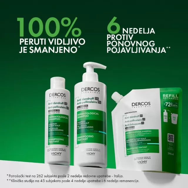 VICHY ŠAMPON PROTIV PERUTI ZA NORMALNU DO MASNU KOSU REFILL 390ML
