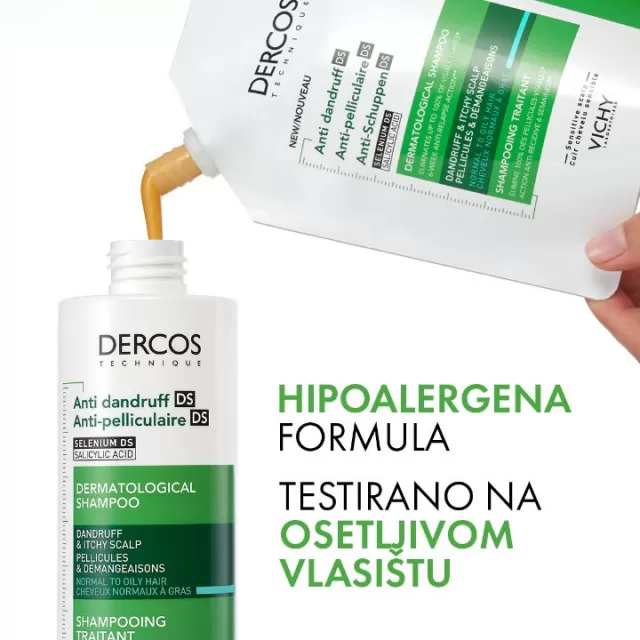 VICHY ŠAMPON PROTIV PERUTI ZA NORMALNU DO MASNU KOSU REFILL 390ML
