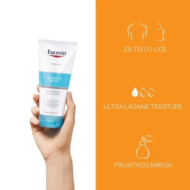 EUCERIN SUN AFTER SUN UMIRUJUĆI GEL-KREM ZA NEGU OSETLJIVE KOŽE POSLE SUNČANJA 200ML