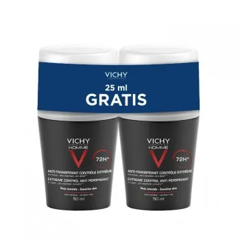 VICHY HOMME DEO ROLL ON 72h PROMO 2X50ML
