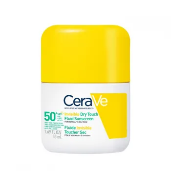 CeraVe SUN Nevidljivi „Dry Touch” fluid za zaštitu od sunca, SPF 50+, veoma visoka zaštita, 50 ml