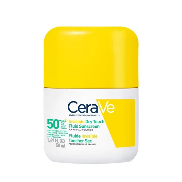 CeraVe SUN Nevidljivi „Dry Touch” fluid za zaštitu od sunca, SPF 50+, veoma visoka zaštita, 50 ml