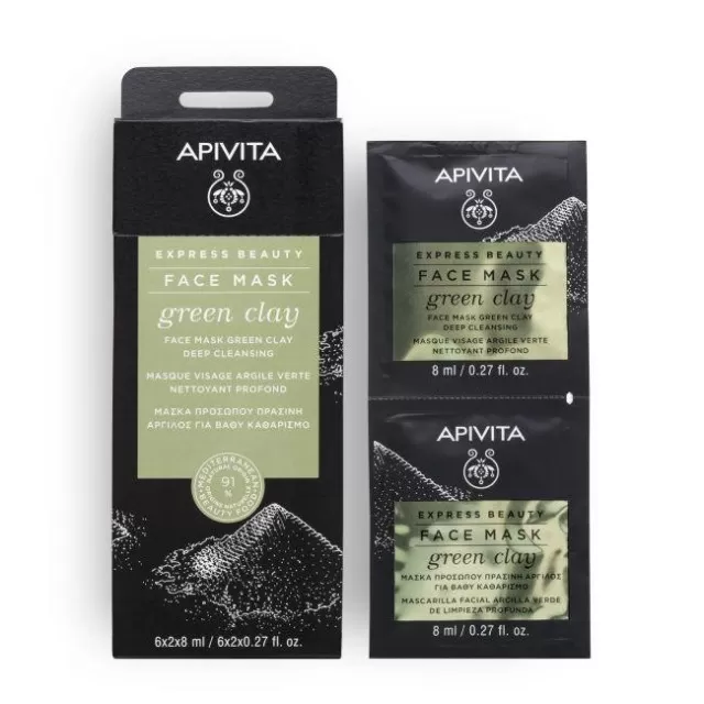 APIVITA MASKA ZELENA GLINA 2X8ML