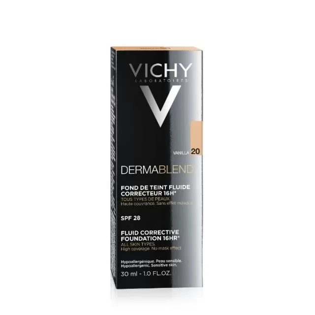 VICHY DERMABLEND CORRECTOR Tečni korektivni puder SPF 35, 30 ml, 20 Vanilla