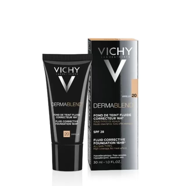 VICHY DERMABLEND CORRECTOR Tečni korektivni puder SPF 35, 30 ml, 20 Vanilla