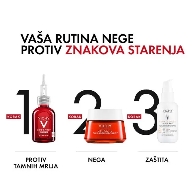 VICHY SUN CAPITAL SOLEIL UV-AGE DAILY VODENI FLUID PROTIV ZNAKOVA FOTOSTARENJA SPF50+, 40 ml