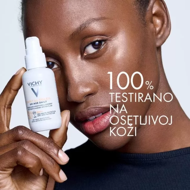 VICHY SUN CAPITAL SOLEIL UV-AGE DAILY VODENI FLUID PROTIV ZNAKOVA FOTOSTARENJA SPF50+, 40 ml