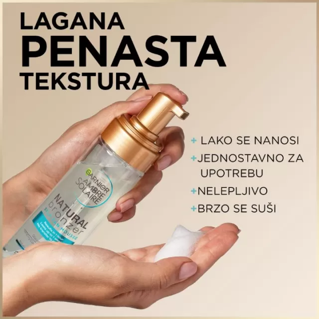 GARNIER AMBRE SOLAIRE PENA ZA SAMOPOTAMLJIVANJE 200ML